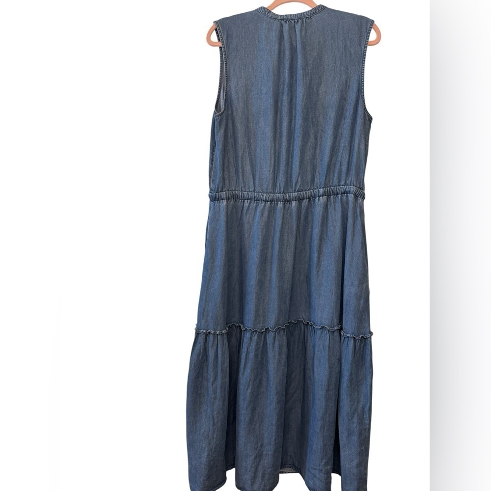 Lands End Lycocell Tiered Ruffle Hem Dress - Picture 6 of 13